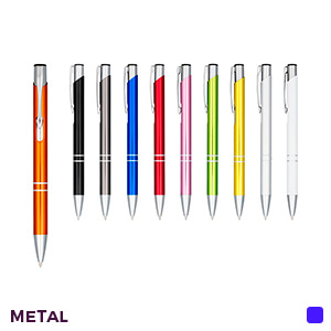 Ce modèle de stylo publicitaire est en métal de bonne qualité.
