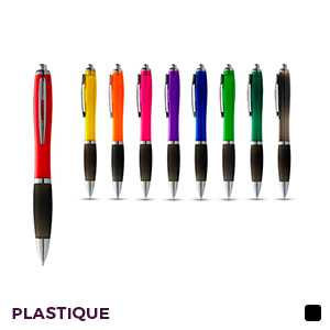 Les stylos promotionnels en plastique sont disponibles dans de nombreux coloris.