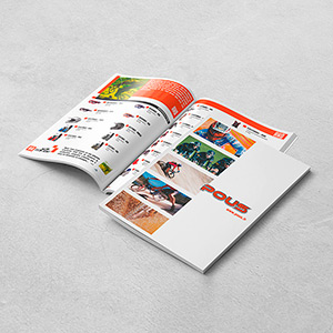 Mise en page et impression de brochures et catalogues professionnels.