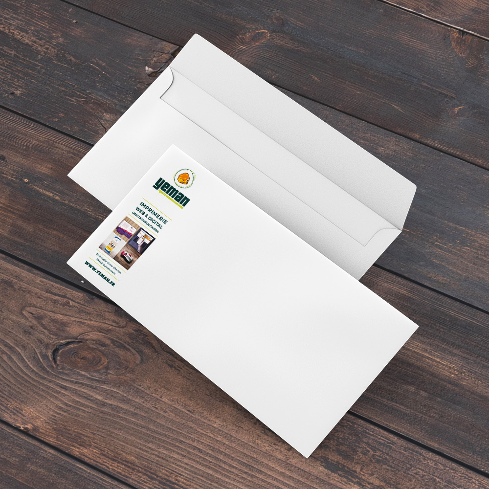 Enveloppe avec logo papier recyclé Kraft, Objet Publicitaire